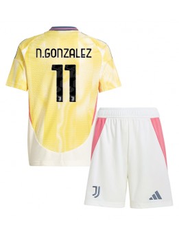 Juventus Nicolas Gonzalez #11 Dječji Gostujuci Dres kompleti 2024-25 Kratak Rukavima (+ kratke hlače)